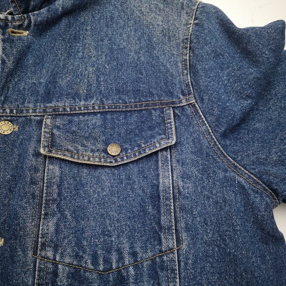 Calvin Klein Jeans Co. Men's Size Medium Lined Medium Wash Heavy Jean Jacket - Picture 9 of 15